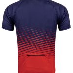 Tricou maneca scurta Force MTB Angle, albastru/rosu, XXXL