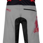 Pantaloni scurti Force MTB-11, bazon detasabil, Gri/Rosu/Negru, XL